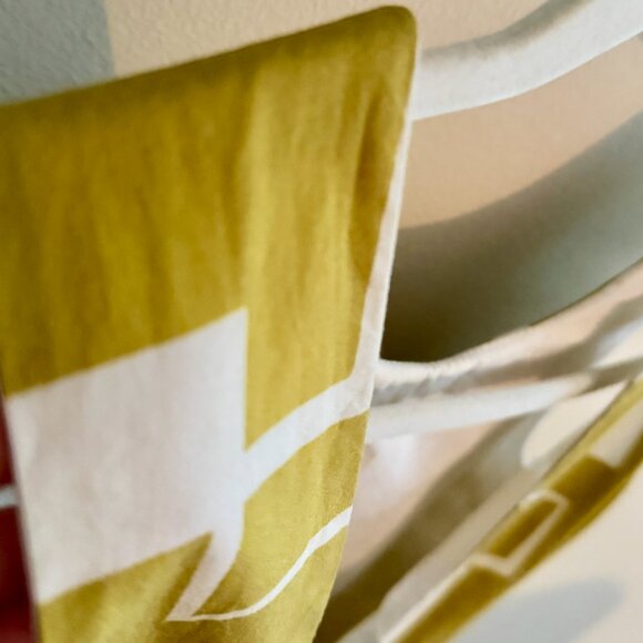 Green Motoreta Child's Dress, "Vega Dress Green & White Geometric Print" - Picture 6 of 8